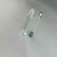 Flacon vide en verre de 3 ml, emballé individuellement, avec bouchon en caoutchouc et couvercle en aluminium, base noire, compatible avec le stylo de beauté