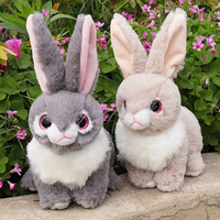 Jouet en peluche lapin de Pâques 2025-poupée de lapin à oreille souple réaliste, cadeau d'animal en peluche extra doux pour les enfants