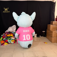 Mascotte géante carrée gonflable en forme de souris de dessin animé pour la décoration, ballon personnalisé gonflable en forme de personnage