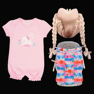 Vente en gros Sunnozy Ensemble 4 pièces pour nouveau-né 100% coton 200gsm Combinaison à manches courtes d'été Design imprimé d'animaux mignons Fermeture à boutons - Product Image 3