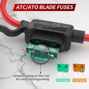 Giá đỡ cầu chì dòng điện 12AWG 12V, giá đỡ cầu chì dòng điện ATO/ATC 12 <span class=keywords><strong>Volt</strong></span> chống thấm nước 30 <span class=keywords><strong>Amp</strong></span>, loại lưỡi cầu chì trung bình dùng cho xe hơi, tàu thuyền - Product Image 6