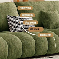 Canapé en tissu minimaliste italien avec rembourrage en éponge, structure en bois massif, idéal pour les petits espaces, canapé de salon rétro de luxe