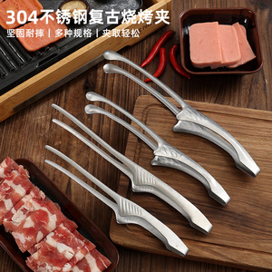 Stainless Steel BBQ <b>Tongs</b> 304 Stainless Steel Durable Flipping For Grilling And Cooking - Product Image 4