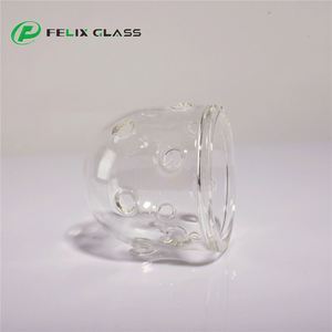 Diffuseur cylindrique en verre borosilicate 3.3 transparent poli, éclairage intérieur industriel fait main, écologique, abat-jour en verre - Product Image 3
