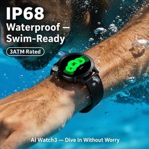 Montre connectée AI Watch 3 1,45 pouces AMOLED, étanche IP68, commande vocale ChatGPT, NFC, suivi santé, appels Bluetooth, charge sans fil, vente en gros usine - Product Image 4