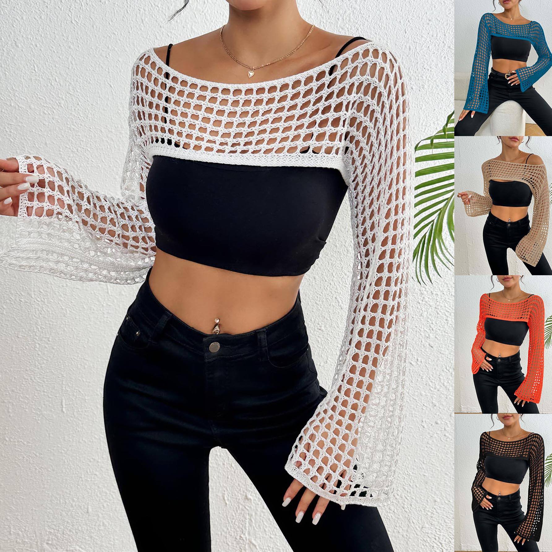 Shop High-Quality Ladies Net Tops Trendy Versatile