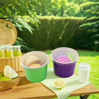 Petits gobelets en papier biodégradable à paroi simple pour crème glacée, yaourt, sucre et nouilles, blancs, 1 oz à 20 oz