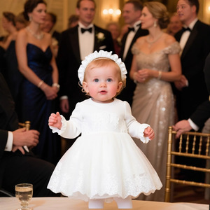 Vestido <span class=keywords><strong>de</strong></span> tul con diseño liso para niñas, falda <span class=keywords><strong>de</strong></span> princesa con decoración <span class=keywords><strong>de</strong></span> encaje para fiestas <span class=keywords><strong>de</strong></span> <span class=keywords><strong>bautizo</strong></span> <span class=keywords><strong>de</strong></span> verano - Product Image 2