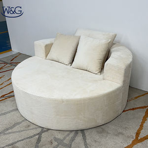 Diseño moderno de gran tamaño nube acento silla tela tapizada espuma llena redonda sin brazos ocio Oficina Villa Living - Product Image 2