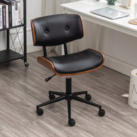 Chaise de bureau moderne de luxe léger, design contemporain, avec structure en acier, pivotante, réglable en hauteur, confortable, sans accoudoirs, idéale pour la maison, la chambre ou le bureau.