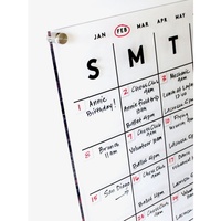 Calendrier magnétique hebdomadaire et mensuel en acrylique effaçable à sec, personnalisé, transparent, pour réfrigérateur, planificateur de repas, tableau de notes, épaisseur 3 mm