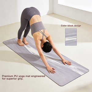 <span class=keywords><strong>Tappetino</strong></span> <span class=keywords><strong>Yoga</strong></span> Grigio <span class=keywords><strong>Viola</strong></span> Antiscivolo Ecologico per Fitness Pilates Allenamento Logo Personalizzato OEM ODM Ordine all'Ingrosso - Product Image 3