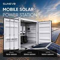 Système de conteneur photovoltaïque pliable Sunevo 150KW tout-en-un, certifié CE TUV, pour les camps miniers et les missions de secours humanitaires