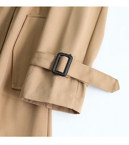 Otoño Invierno Venta al por mayor Gabardinas largas Mujeres Estilo <span class=keywords><strong>militar</strong></span> Tallas grandes Abrigos Abrigo - Product Image 6