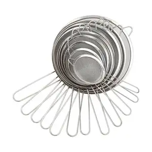 Kitchen Utensils Leaky Pots And Filters Set Of 3 Fine Mesh Sieve Stainless Steel Strainers