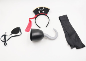 Ensemble d'accessoires de déguisement de pirate pour filles, en polyester, pour jeux de rôle, fête d'Halloween, accessoires de scène - Product Image 3