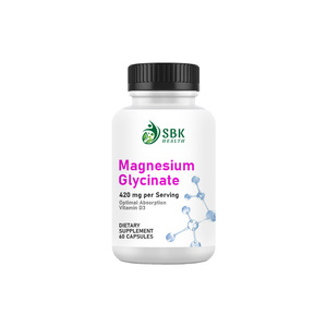 Best Seller Magnesium Glycinate <b>Supplement</b> Pure Elemental Magnesium Bisglycinate Capsules for Muscle Relaxation and Nerve Calm - Product Image 1