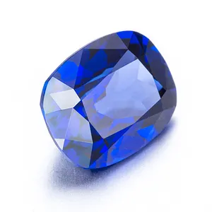 定制大尺寸长垫实验室生产的蓝色蓝宝石宝石从中国工厂低最小起订量
