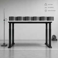 Bureau debout stable à 4 pieds avec structure en acier robuste