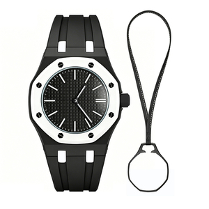 Montres de poche en quartz de marque de luxe avec logo personnalisé, boîtier octogonal en plastique, <span class=keywords><strong>montre</strong></span> <span class=keywords><strong>pour</strong></span> homme, Reloj Para Hombre - Product Image 1