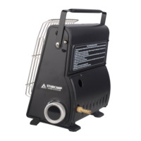 STARCAMP 1700W 2-en-1 Chauffage et cuisinière portables à gaz butane pour camping extérieur, en acier, fer et aluminium, application manuelle pour le voyage