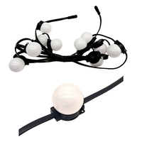 Bande lumineuse à points 50 mm LED RGB IP65 Étanche Éclairage extérieur pour Noël Aire de jeux pour enfants et parc à thème - Garantie de 2 ans