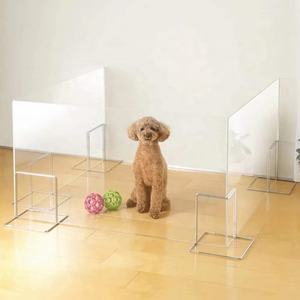Valla desmontable de plástico transparente para perros, portón de acrílico para mascotas, para interior, protección de animales pequeños - Product Image 5