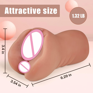 TPE Men Vagina Mastur bator Realistischer Einsatz Ejakulation <span class=keywords><strong>Masturbation</strong></span> gerät Zwei kanal iger Flugzeug becher - Product Image 6