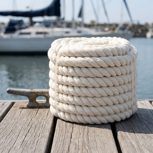 Corde en coton naturel torsadée 100% coton, résistante, douce, biodégradable, adaptée aux travaux manuels, fabriquée selon des normes de qualité - Product Image 1