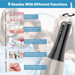 Irrigador Bucal Eléctrico Portátil con 5 Modos de Limpieza, Irrigador <span class=keywords><strong>Dental</strong></span> Inalámbrico Desmontable para Uso Doméstico - Product Image 5