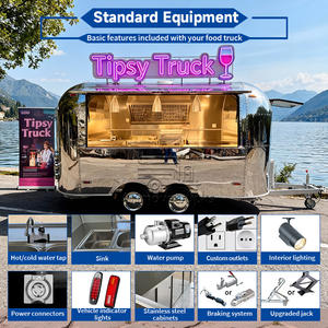 Camión de Comida Remolcable de Acero Inoxidable 304, Remolque Móvil para Comida al Aire Libre, Camión de Comida para Batidos, Remolque de Comida Personalizado con Baño - Product Image 4