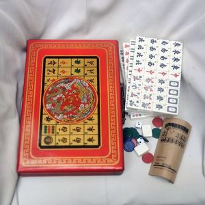 166 pièces de Mahjong américain en mélamine haute densité de 30 mm, tuiles numérotées en anglais couleur ivoire, boîte vintage portable, jeu de société pour dortoir et fête - Product Image 3