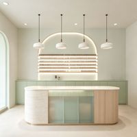 Stations de manucure haut de gamme personnalisées, design d'intérieur, éclairage LED, aménagement complet, mobilier, décoration de magasin commercial tout-en-un