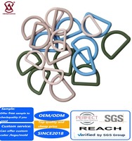 Colorido POM plástico D-ring Loop hebilla ajustable 25mm cincha D-ring hebilla para accesorios de bolsa de equipaje