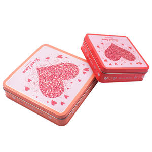 वैलेंटाइन डे उपहार विचार 174 एक्स 174x53mmh 135x135x42mmh वर्ग टिनप्लेट कंटेनर के लिए - Product Image 5