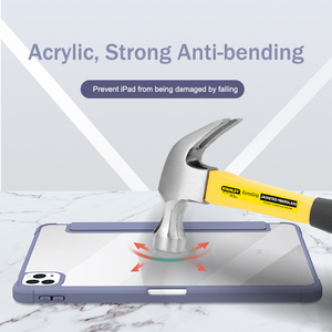 เคสใสอะคริลิคบางเฉียบสำหรับ <span class=keywords><strong>iPad</strong></span> <span class=keywords><strong>Pro</strong></span> 11 รุ่นที่ 4 3 2 1 ปี 2022 2021 2020 2018 ขอบนุ่ม พร้อมช่องใส่ดินสอ - Product Image 6