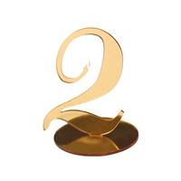 Vente en gros de numéros de table de mariage en acrylique doré, de numéros de table en argent et or, de décoration de table de mariage pour mariage