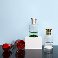 Unique vert rouge or dégradé fond épais pics de montagne vide cylindre vaporisateur parfum parfum bouteilles de parfum avec bouchon à bille