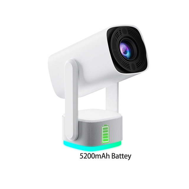 Mini Projector Rechargeable Battery Powered Projector 1080P Smart Portable Proyector Auto Focus Keystone Outdoor Movie Projector