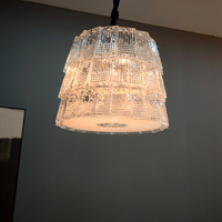 Lustre en cristal en forme de tambour pour salle à manger, îlot de cuisine, éclairage domestique