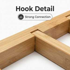 Perchero de madera para montar en la pared, gancho para ropa, llaves y gorras, organizador multifuncional, forma rectangular de un solo nivel - Product Image 5