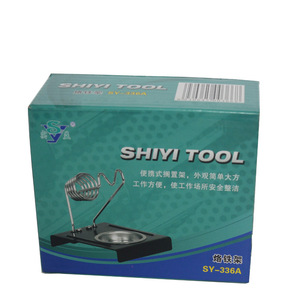 Support de fer à souder Shiyi SY-336A 10,8x8,5x1,5 cm, support métallique avec ressort et coupelle pour station de soudage - Product Image 3