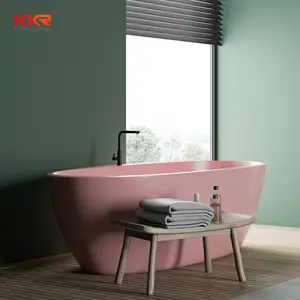 KKR 浴室独立式丙烯酸固体表面石树脂浴缸