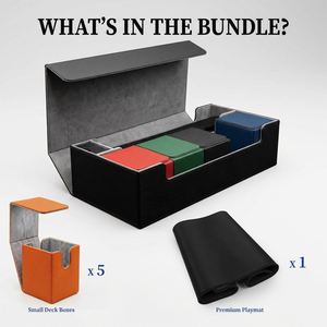 Pack de collection FX 7-en-1 |   Grande boîte de rangement avec 5 compartiments intérieurs et tapis de jeu |   Système de rangement ultime pour cartes TCG Pokémon Commander - Product Image 3