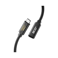 Câble d'extension USB 4 240W, charge rapide PD 48V/5A, synchronisation vidéo et données 40 Gbps, câble tressé Type-C vers C pour ordinateur portable, écran, téléphone