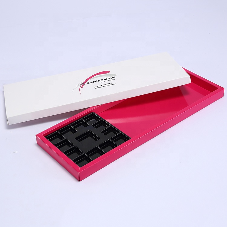 Custom gold foil logo rigid Kraft paper magnetic Valentine chocolate bar packaging box