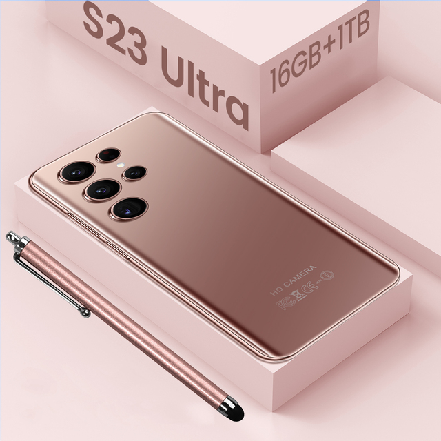 Hot S23 over 7.3 inches 16gb + 1TB game unlock dual sim card mobile phone Android smartphone