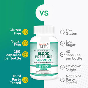 New Arrival Organic Blood Pressure Plant Extracts Supports Circulatory Health 180 Capsules Blood Pressure Supportments - Product Image 2