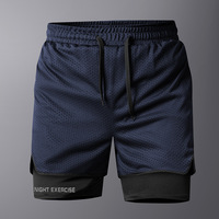 Pantalones Cortos Deportivos de Secado Rápido y Transpirables para Hombre, Pantalones Cortos de Playa Casuales de Talla Grande, Pantalones Cortos Deportivos Elásticos de Cinco Capas