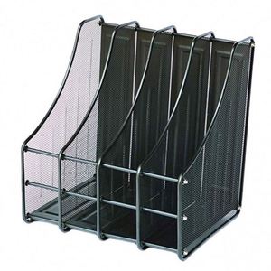 Wholesale Factory Price Office Stationery Desktop Metal Mesh 3 Compartments <b>Creative</b> Customized Magazine Holder - Product Image 1